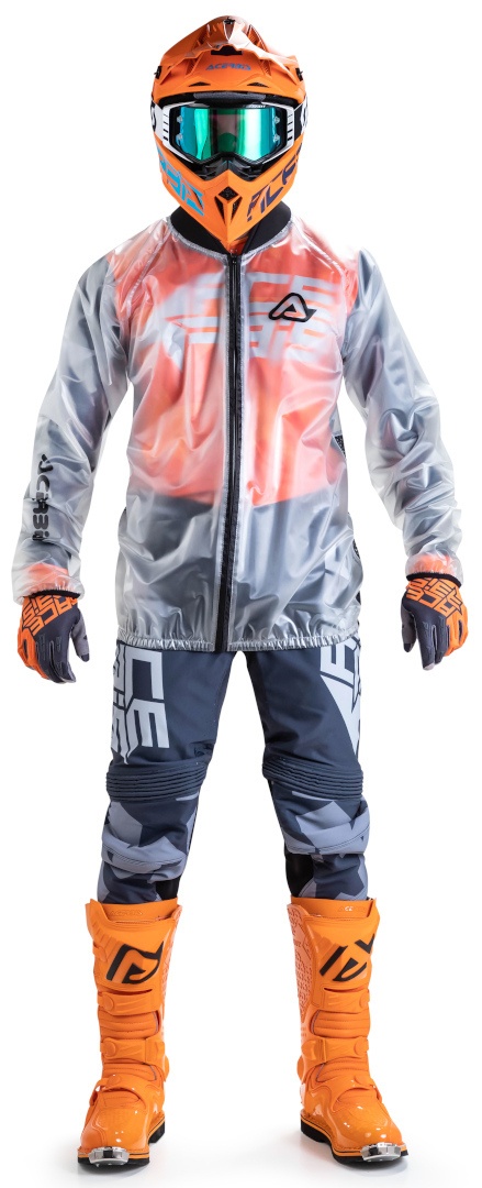 Acerbis Transparent 3.0 Regenjas, wit, 2XL Voorman