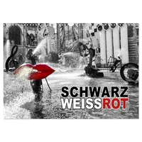 Calvendo Schwarz - Weiß - Rot (Wandkalender 2026 DIN