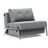 Innovation Living Schlafsessel CUBED Stoff 97 x 78 x 96 cm Grau mit Kissen