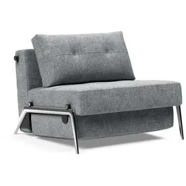 Innovation Living Schlafsessel CUBED Stoff 97 x 78 x 96 cm Grau mit Kissen