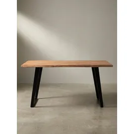 KADIMA DESIGN Executive Desk 200 x 76 x 100 cm goldbraun-schwarz