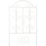 Relaxdays Gartenzaun Weiß