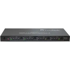 FeinTech VMS04400 HDMI 2.0 Matrix Switch 4x4 mit Scaler 4 in/Out 4K 60Hz Ultra-HD 18Gbps