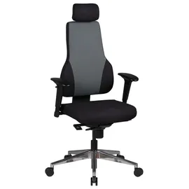 FineBuy QENTIN Stoff Schwarz/Grau