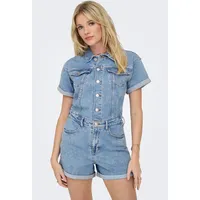 Only regular fit Playsuit aus Baumwoll-Mix Modell 'CASTEL', Hellblau, XS
