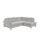 Lounge Collection Eckcouch Mikrofaser 2-Sitzer Grau
