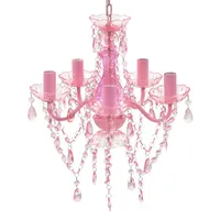 VidaXL Kronleuchter 5 Glühbirnen Rosa