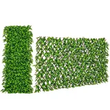 Costway Windschutz 150 x 240 cm Grün Polyester