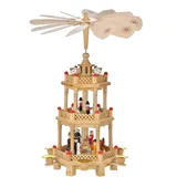 Weihnachtspyramide Pyramide Weihnachten 3 stöckig,ca.42 cm