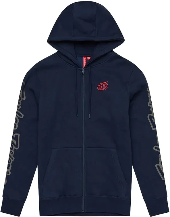 Troy Lee Designs Zip Up Branded Hoodie Dunkelblau - M