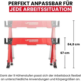 Rothenberger Arbeitsbock Metall höhenverstellbar 4er-Set