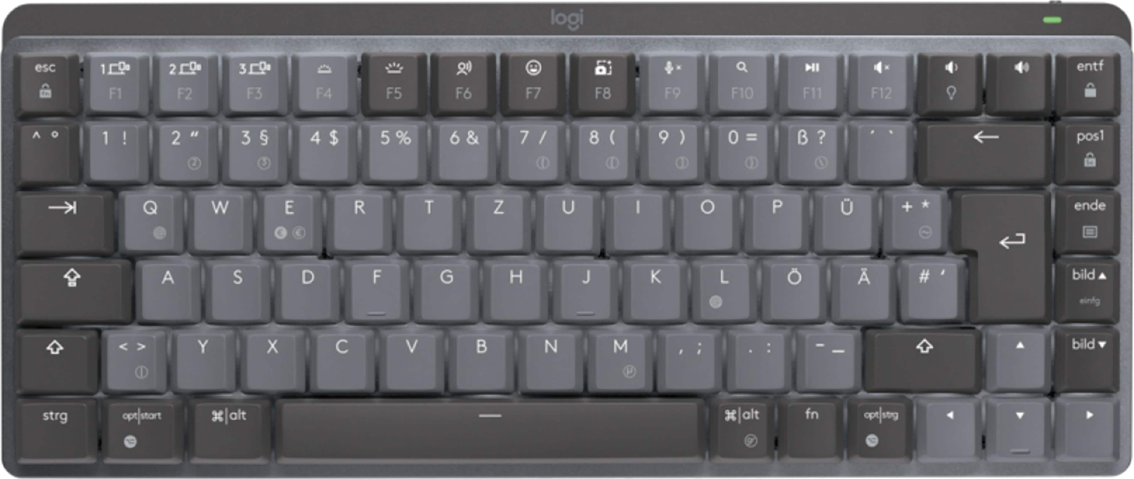 Logitech MX Mechanical Mini (DE, Kabellos), Tastatur, Grau