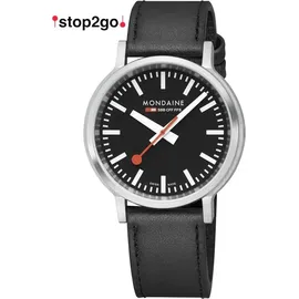 Mondaine MST.41020.LBV.2SE Herrenuhr SBB stop2go mit Veganem Band Herrenarmbanduhr