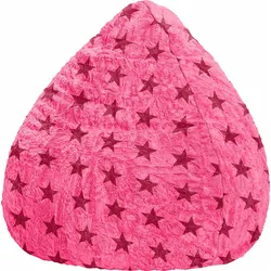 Sitzsack SITTING POINT "Fluffy Stars L", pink, Sitzsäcke