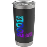 Juni 2001 Limited Edition Retro 2001 Vintage Jahr 2001 Doppelwandiger Edelstahl-Thermobecher