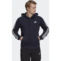 Adidas Essentials French Terry 3-Streifen Kapuzenjacke Legend Ink / White S