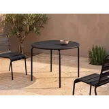 vente-unique Gartentisch Ø 110 x 74 cm Schwarz