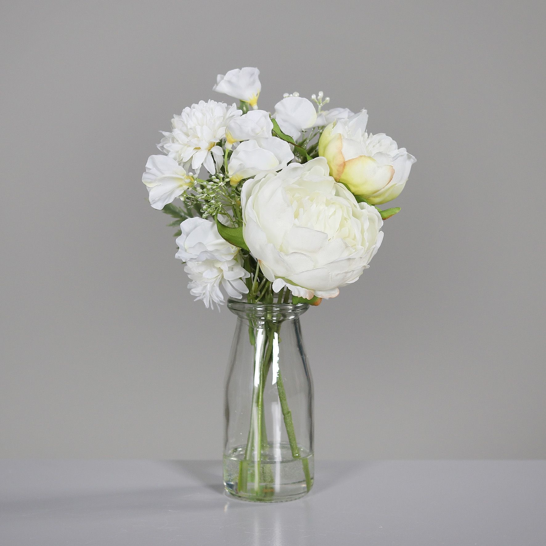 Kunstblumen Blumen-Mix-Bouquet (H 32 cm) - beige