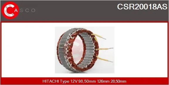 CASCO Stator, Generator csr20018as 126mm