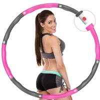 BLAIKOYI Hula Reifen Hoop Erwachsene - Slim Weighted Hoola Hullahub zum Abnehmen für Kinder Fitness Zuhause Sport 8 Knoten Abnehmbares Design