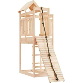 vidaXL Spielturm mit Kletterwand Kiefer Braun