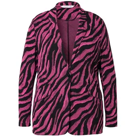 MIAMODA Blazer Zebramuster Pink/Schwarz 50
