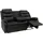 Mendler 3er Kinosessel HWC-O62 Kunstleder 181 x 107 x 0 cm Schwarz mit Liegefunktion