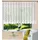Gardinenbox Gardine Store Jacquard Mainz HxB 145x450 cm Kräuselband Universalband Weiß Blumenmuster Transparent Vorhang Wohnzimmer, 13144