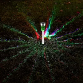 monzana MONZANA® Solarlampe Außen 32er Set Wetterfest IP44 Edelstahl Farbwechsel Bunt Garten Balkon Deko