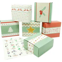Adventskalender zum Befüllen 24 Schachteln aus Pappe Geschenktüten Weihnachten, Weihnachtskalender Bastelset inkl. Zahlensticker von pajoma®