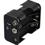 TRU Components TC-13220544 Batteriehalter 6x Mignon (AA) Druckknopfanschluss (L x B x H) 61 x 48 x