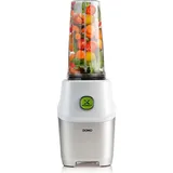 DOMO DO700BL Blender Smoothie Maker - Inklusive Rezeptheft und 3 Flaschen mit Trinkdeckel Ideal zum Mixen von Eis, Nüssen, Samen gefrorenem Obst