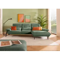 Segmüller Werkstätten Sofa inkl. Longchair Denise Stoff Grün