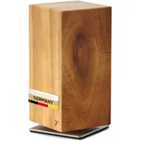 mahona Messerblock Drehbar 360 Grad Magnetisch Ohne Messer Akazienholz – Magnet-Messerhalter Universal Unbestückt Holz – Edler Holzblock Akazie – Magnetic Rotating Knife Holder Block | mahona