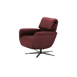Hukla Relaxsessel Yuna Leder 78 x 88 x 82 cm Rot mit Relax-Funktion