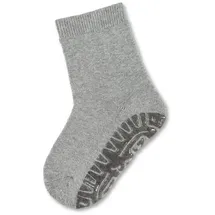 Sterntaler Fli Fli SOFT uni - Unisex Fliesen Flitzer einfarbig - warme Stoppersocken Baby mit Innenfrottee - elastische Baby und Kinder Strümpfe mit Anti-Rutsch-Sohle, silber melange, Größe 20 - 20