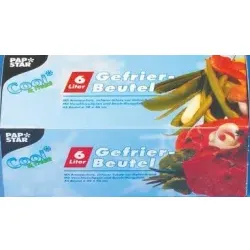 Papstar Gefrierbeutel, LLDPE 14159 , 1 Packung = 45 Beutel à 6 Liter, Format: 46 cm x 30 cm