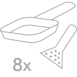 Trisa Raclette Supreme 8 Raclette 8 Pfännchen, Antihaftbeschichtung schwarz
