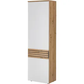 HBZ MILAN Flurgarderoben Set in Weiß, Artisan Eiche Optik - Modernes Garderobenset 5-teilig für Ihren Eingangsbereich - 290 x 200 x 38 cm (B/H/T)