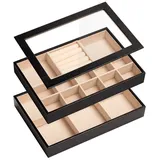 ADEL DREAM AdelDream Stapelbares Schmucktablett Schmuckschatpfanne Aufbewahrung Schublade Lagerung-Schmuck Aufbewahrung Damen Schmuckschatpfe