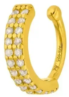 LEAF - EARCUFF ZIRKONIA - gold