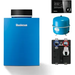 Buderus Paket K60S Gas-Brennwertkessel Logaplus GB212 15 kW Bedieneinheit Logamatic RC310 Zubehör ohne Mischer