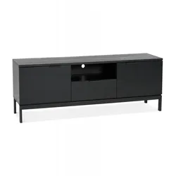 TV Schrank CATODIK aus Holz und Metall | Modernes Fernsehmöbel mit Stauraum | Designer Sideboard mit Schublade und Schränken | Kadima Design