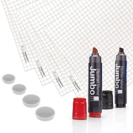 Magnetoplan Flipchart Starter Kit 1 St. Weiß/Grau/Rot/Schwarz