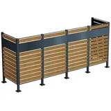 Metzler Mülltonnenverkleidung  (Stahl, Anthrazit/Braun, Geeignet für Anzahl Mülltonnen: 4 Stk.)