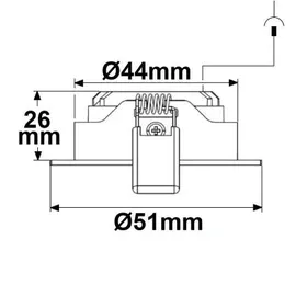 ISOLED MiniAMP 3W rund weiß