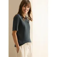 Cecil Damen B322914 Basic RIPP-Struktur T-Shirt, Slate Khaki, X-Large
