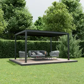 Ximax Pergola Shade freistehend 3x4 m ohne Farbbeleuchtung Dunkelgrau Manuell