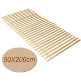 SWANEW Lattenrost ragfähigkeit max.150kg,mit 28 Leisten,90x200 cm,Bettrost Latten
