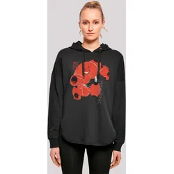Kapuzenpullover F4NT4STIC "Big Hero 6 Baymax Suite Pose", Damen, Gr. XS, schwarz, Obermaterial: 100% Baumwolle, casual, oversize, Langarm, Pullover, Premium Qualität